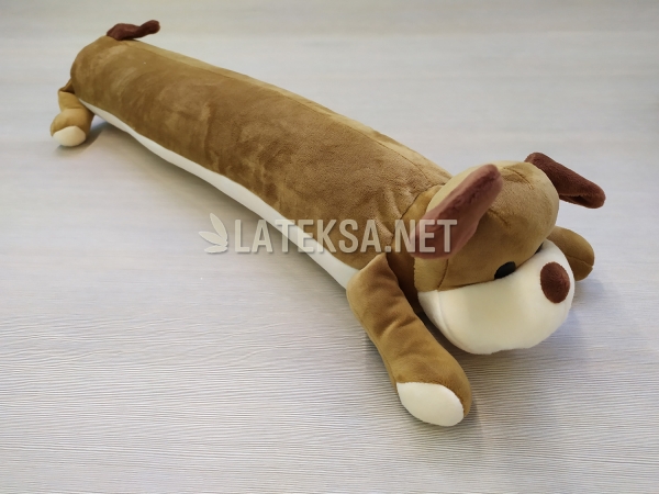 Валик-игрушка Коричневая Собака, размер 52x10 см